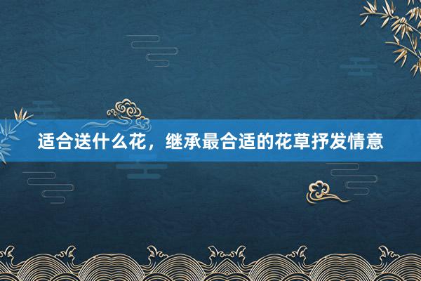 适合送什么花,继承最合适的花草抒发情意
